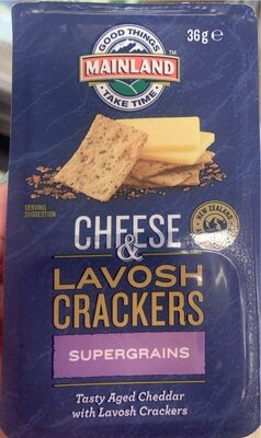 Cheese and lavosh crackers
