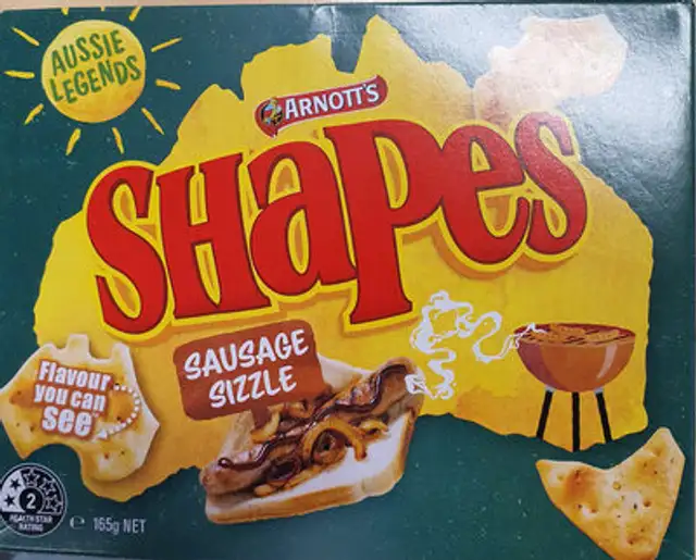 Shapes Sausage Sizzle front packaging