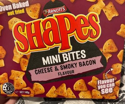 Shapes mini bites cheese and smoky bacon flavour
