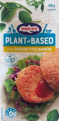 Plant Based Chicken Style Burgers front packaging
