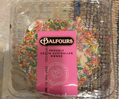 Iced donut with sprinkles