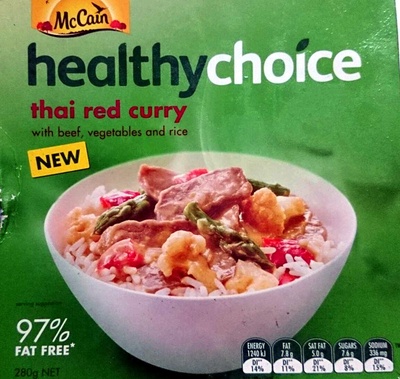 Healthy Choice Thai Red Curry front packaging