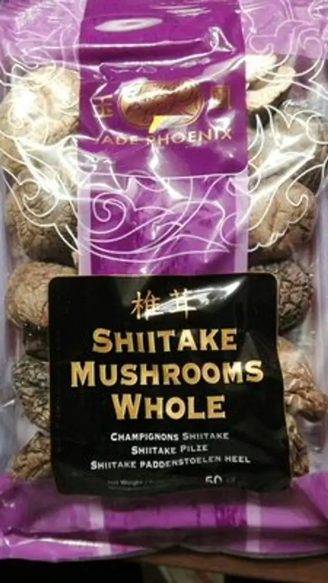 Champignons shiitake ingredients label