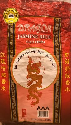 Jasmijn Rijst 20 KG Dragon front packaging