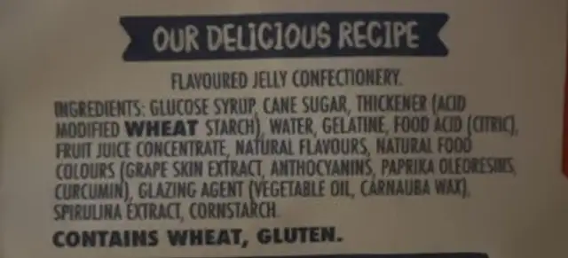 The nature Snake family pack ingredients label
