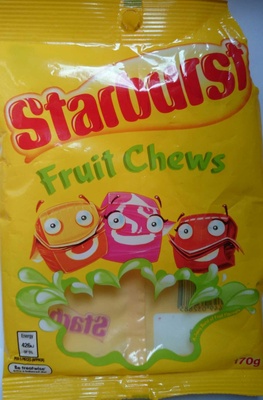Starburst Fruit Chews front packaging