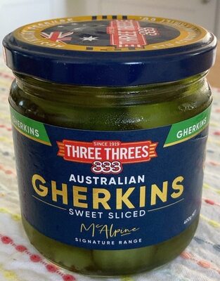 Australian Gherkins Sweet Sliced front packaging