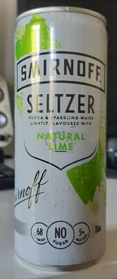Seltzer Vodka & Sparkling Water Lightly Flavoured with Natural Lime front packaging