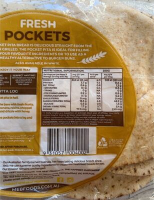 Fresh pockets front packaging