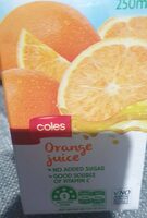 Coles orange juice 250mL