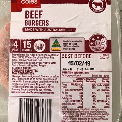 Beef burgers
