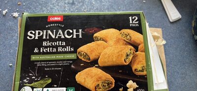 Spinach Ricotta & Fetta Rolls front packaging