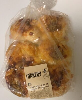 Bbq cheese and bacon mini pizza rolls