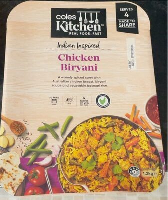 indian inspired chicken biryani front packaging