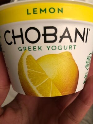 Chobani greek yogurt lemon front packaging