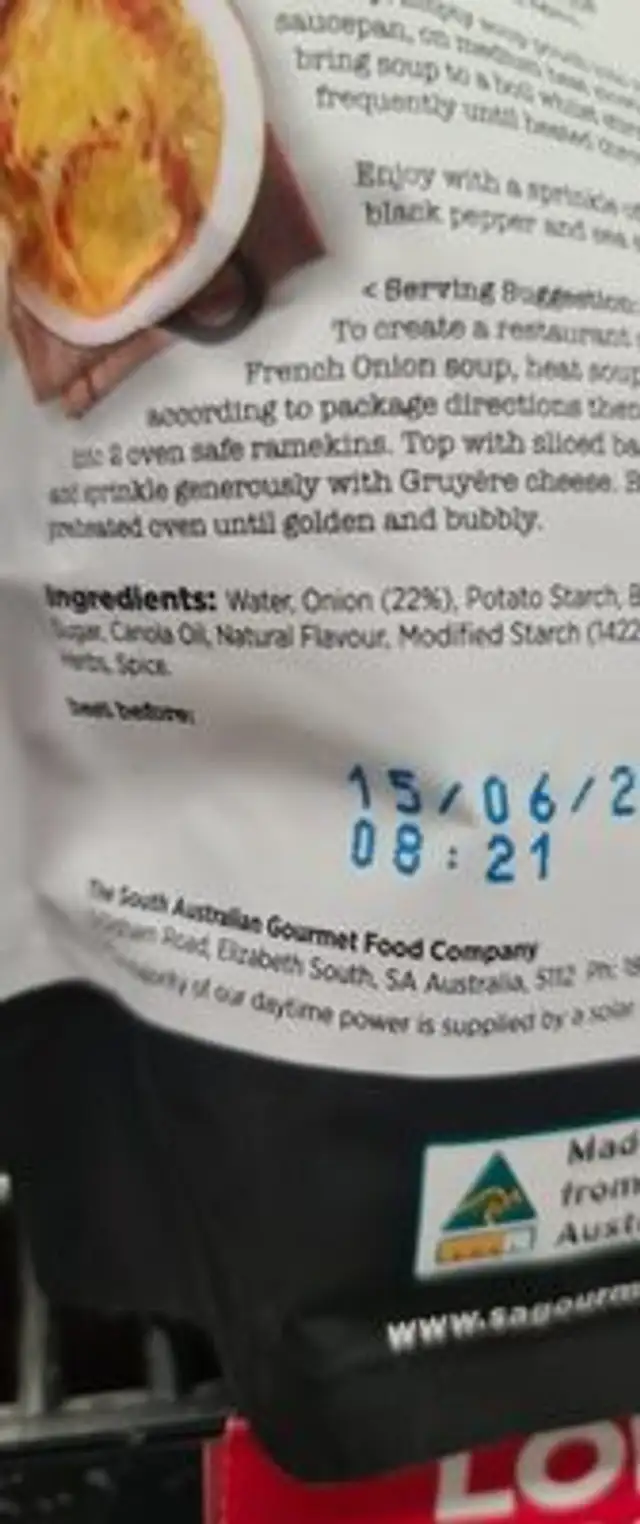 french onion soup ingredients label