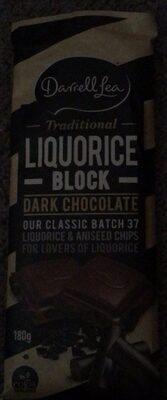 traditional liquorice block front packaging