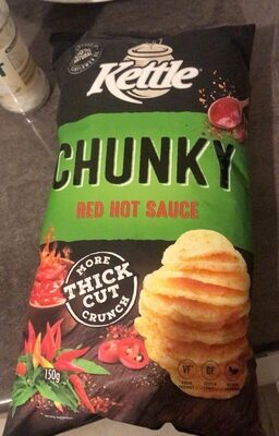 Chunky red hot sauce front packaging