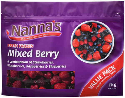 Nanna's Mixed Berries front packaging
