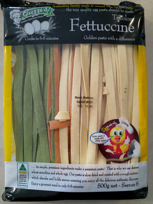 Tricolore Fettuccini Pasta