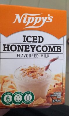 Iced honeycomb flavour milk front packaging