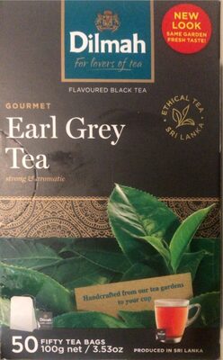 Earl grey tea front packaging