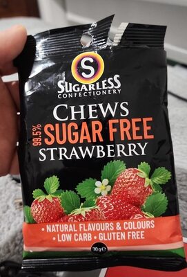 Chews sugar free strawberries