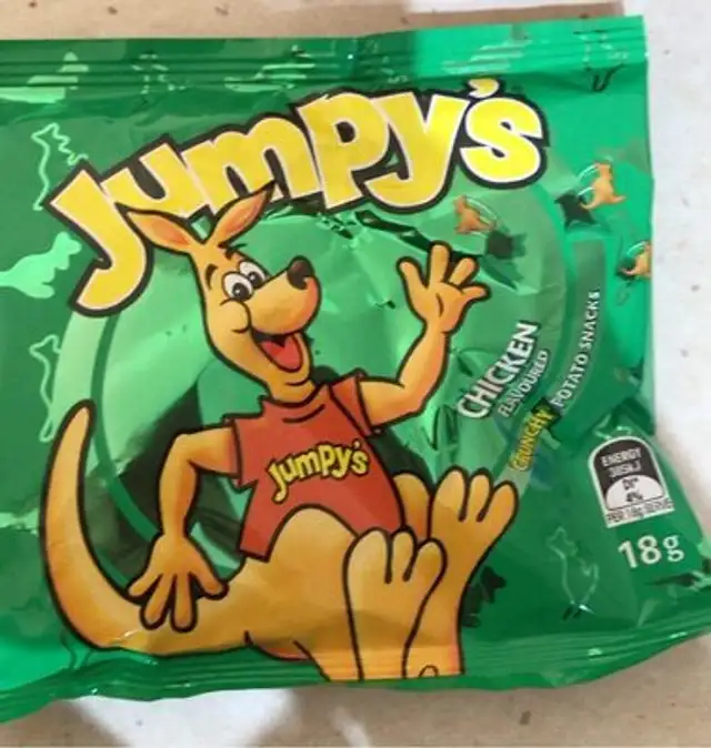 Jumpy's Chicken Flavoured Potato Snacks front packaging