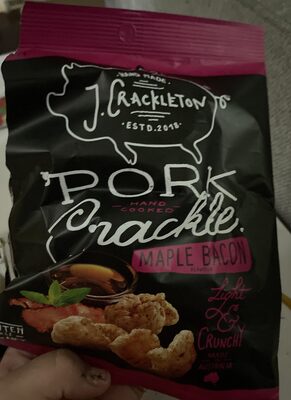 Pork crackle maple bacon