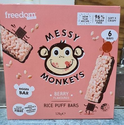 Messy Monkeys Berry Flavoured Rice Puff Bars