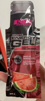 Sports energy gel - wild melon mint front packaging