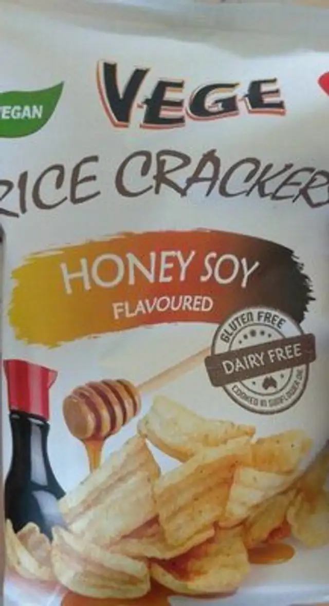 Rice Crackers Honey Soy Flavoured front packaging