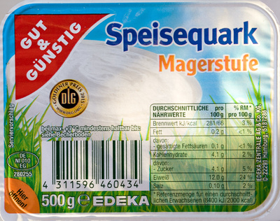 Speisequark Magerstufe