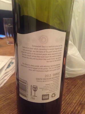 Tortoiseshell Bay Shiraz 2013
