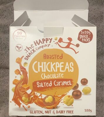 Roasted Chickpeas Chocolate Salted Caramel front packaging