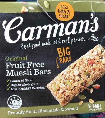 Fruit Free Muesli Bars