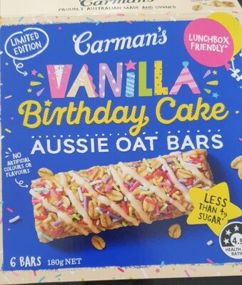 Vanilla birthday cake Aussie oat bars