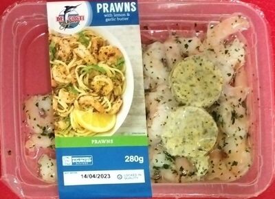 Prawns W/lemon and garlic butter