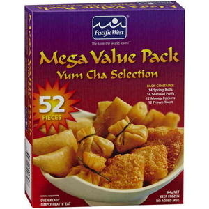 Pacific West Frozen Yum Cha Selection Mega Value Pack 52 Pieces