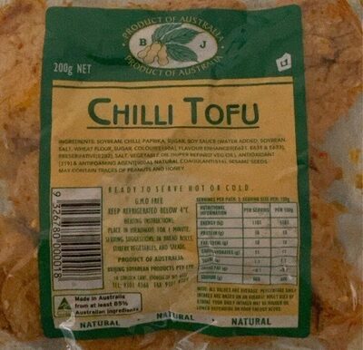 Chilli tofu front packaging