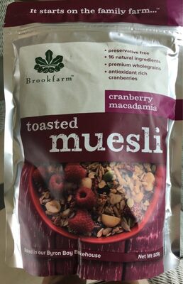 Brookfarm Toasted Muesli Cranberry Macadamia