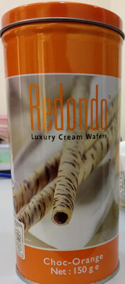 เวเฟอร์ชนิดแท่งไส้ครีมช๊อกโกแลตและส้ม