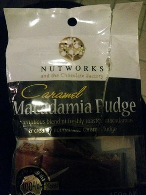 Caramel Macadamia Fudge front packaging