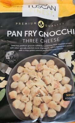 Pan fried three cheese gnocchi