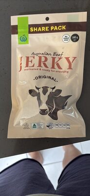 Australian Beef Jerky nutrition facts table