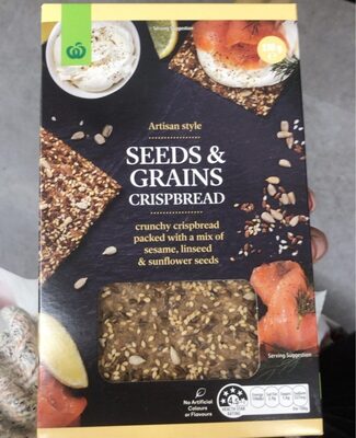 Seed grains crispbread