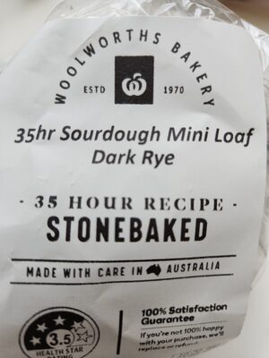 35hr Sourdough Mini Loaf Dark Rye