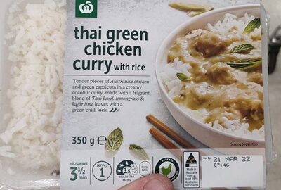 Thai Green chicken curry with rice