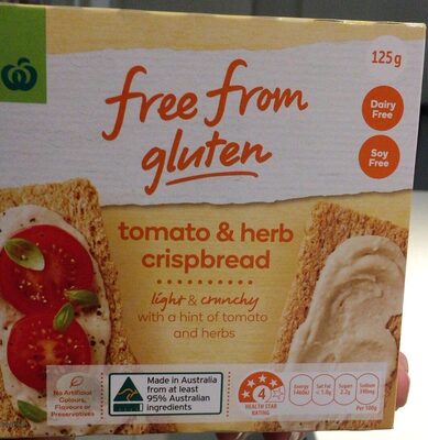 Tomato and herb crispbread