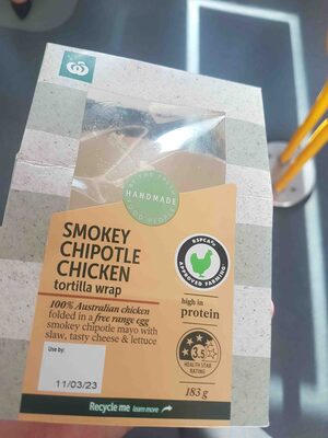 Smokey chipotle chicken tortilla wrap